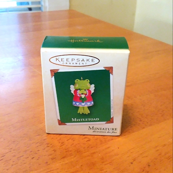 Mini Frog Ornament Hallmark Mistletoad NIB Vintage